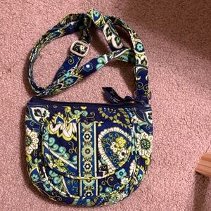 Vera Bradley Navy, Aqua & Lime Quilted Crossbody